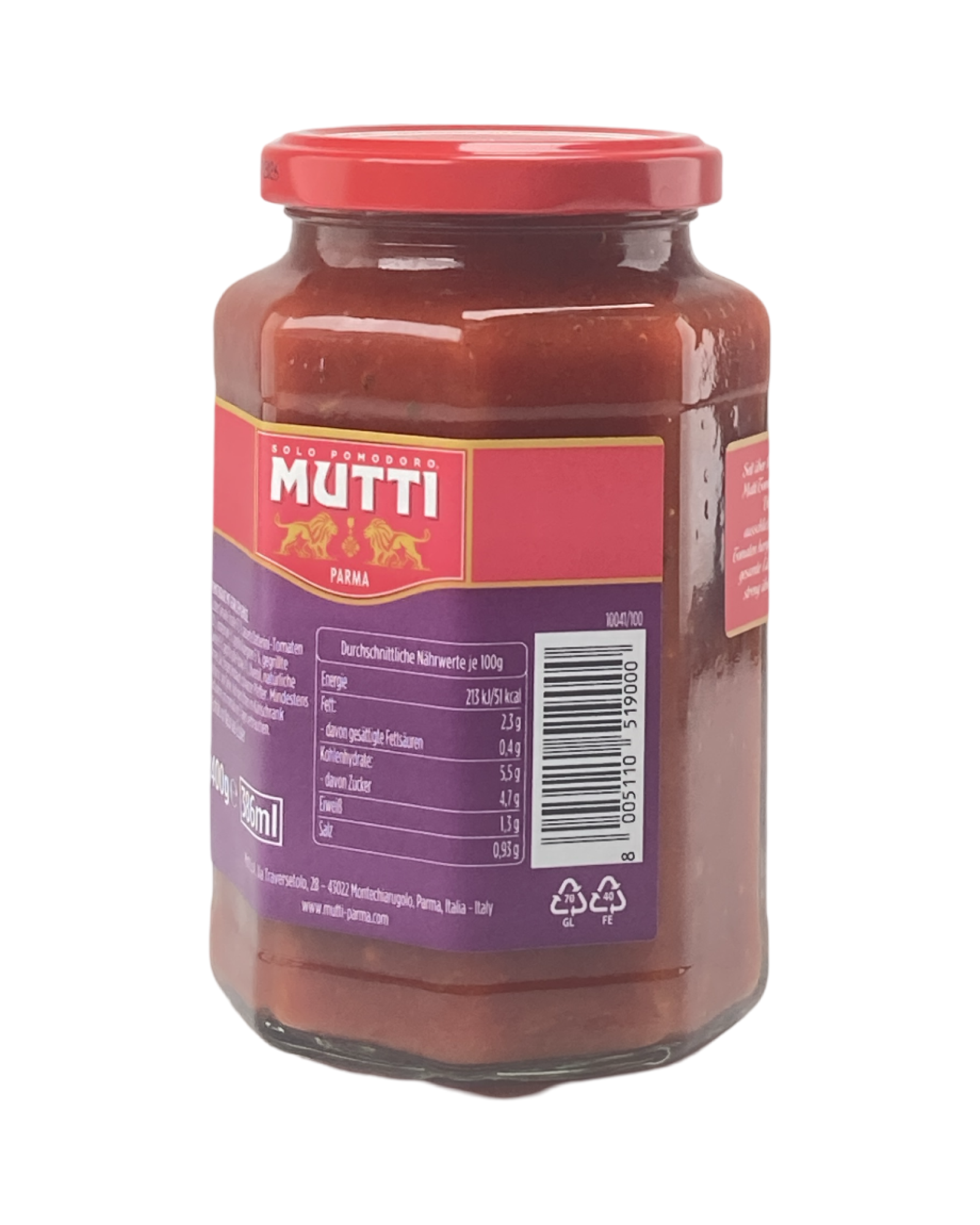 Pastasoße mit Datteltomaten und gegrilltem Gemüse Mutti 400g