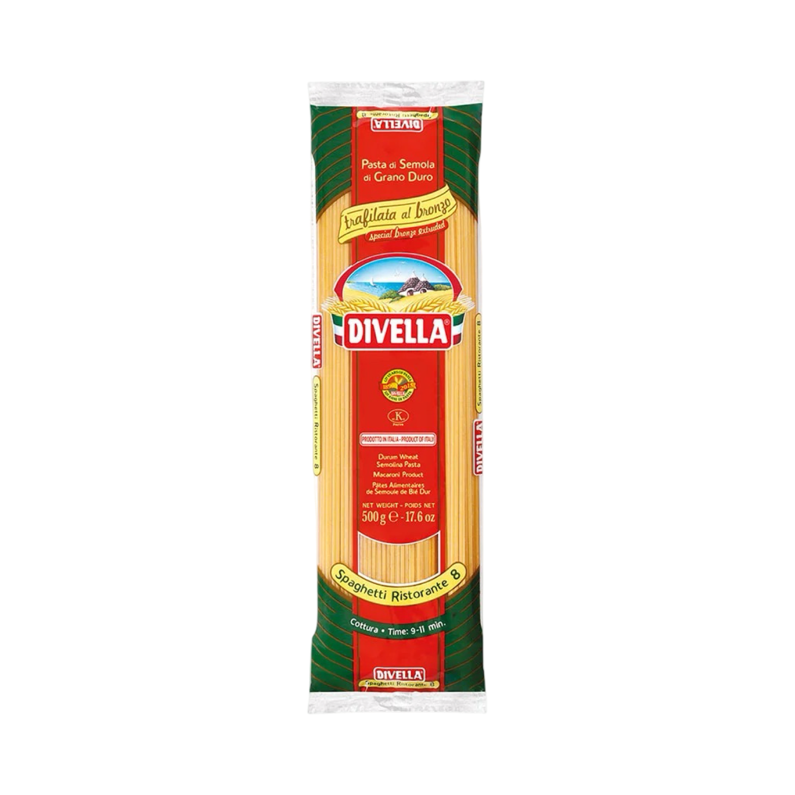 Trafilata al Bronzo Spaghetti Ristorante No.8 Divella 500g