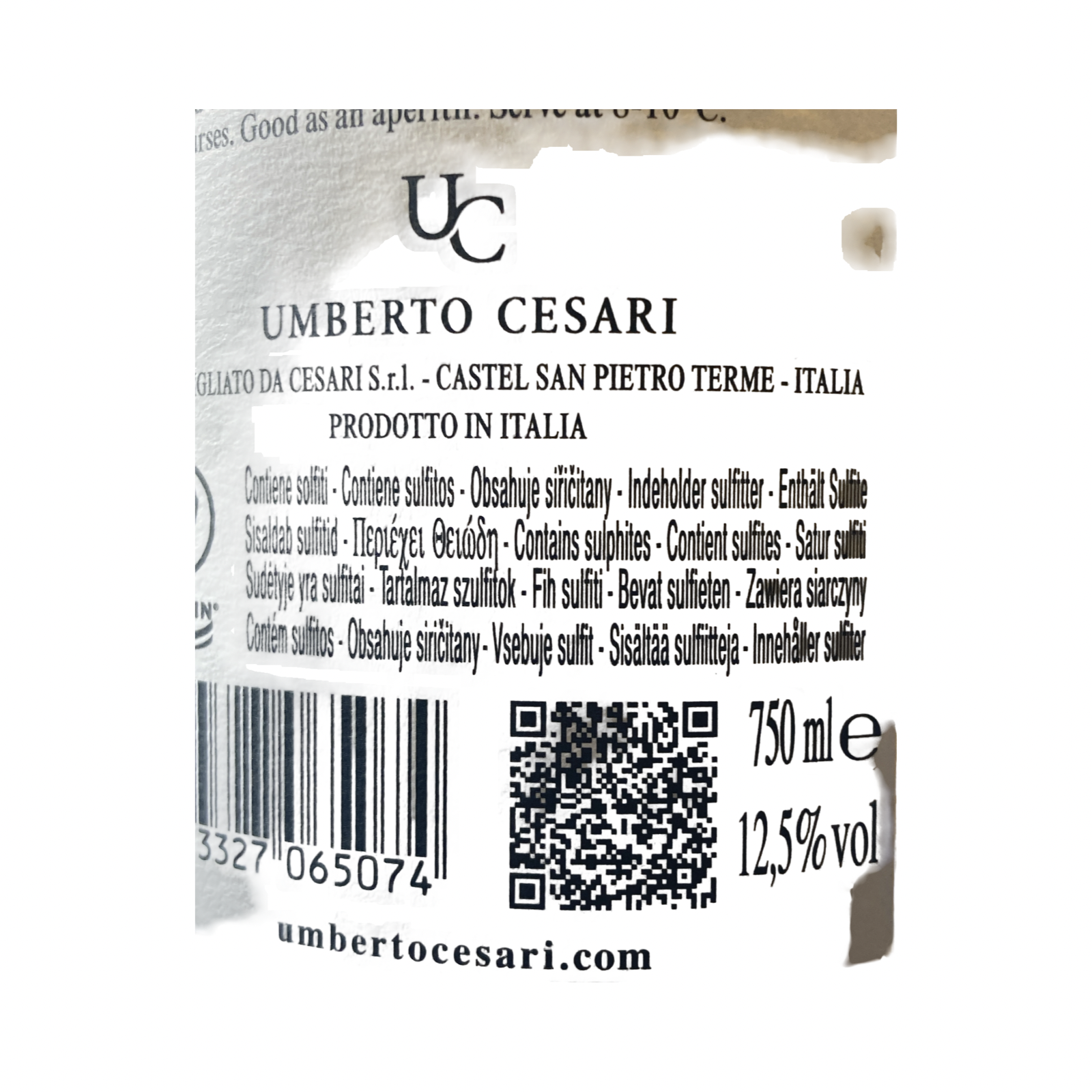 Iove Rubicone Trebbiano IGT Umberto Cesari 0,75l