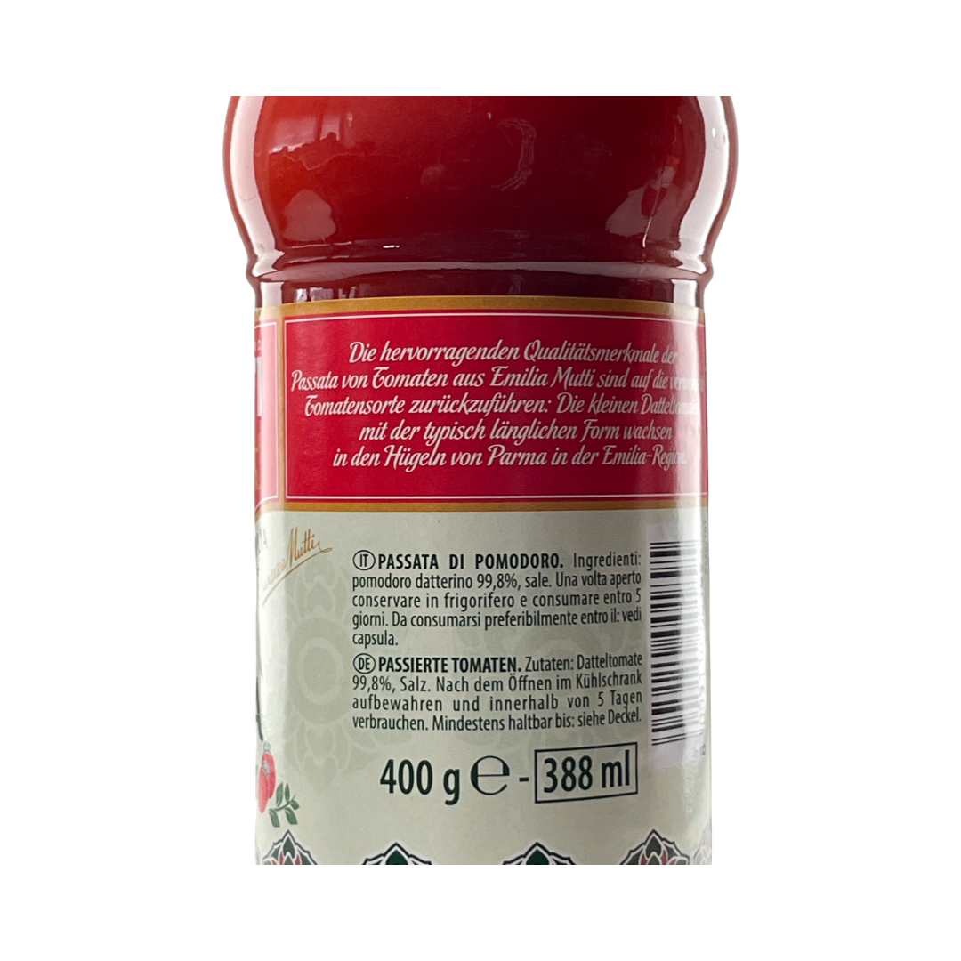 Passata Emiliana -passierte Datteltomaten- Mutti 400g