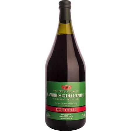 Lambrusco dell`Emilia IGT Vino Frizzante Dolce Rosso "Due Colli" 1,5l