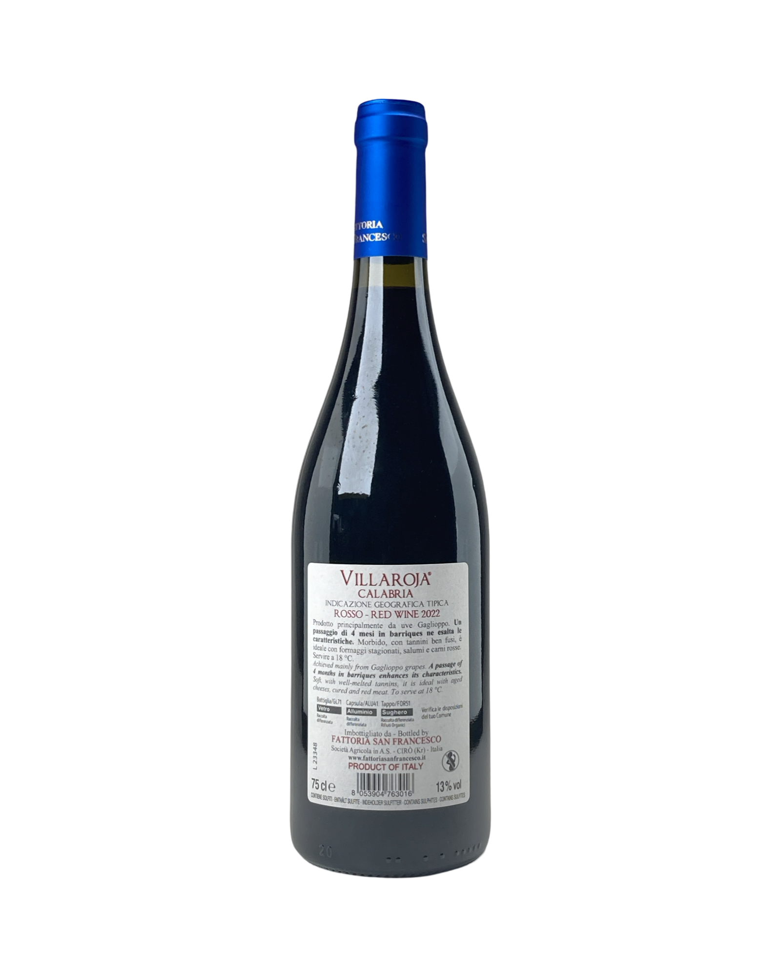 Villaroja Rosso Calabria IGT San Francesco 0,75l