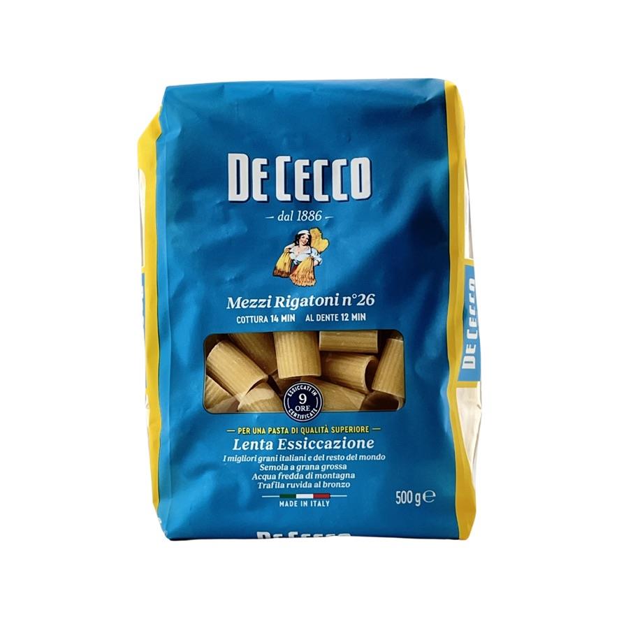 Mezzi Rigatoni No.26 De Cecco 500g