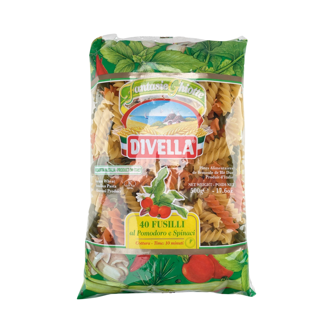 Fusilli No.40 Spinat/Tomate Divella 500g